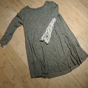 Gray sweater dress